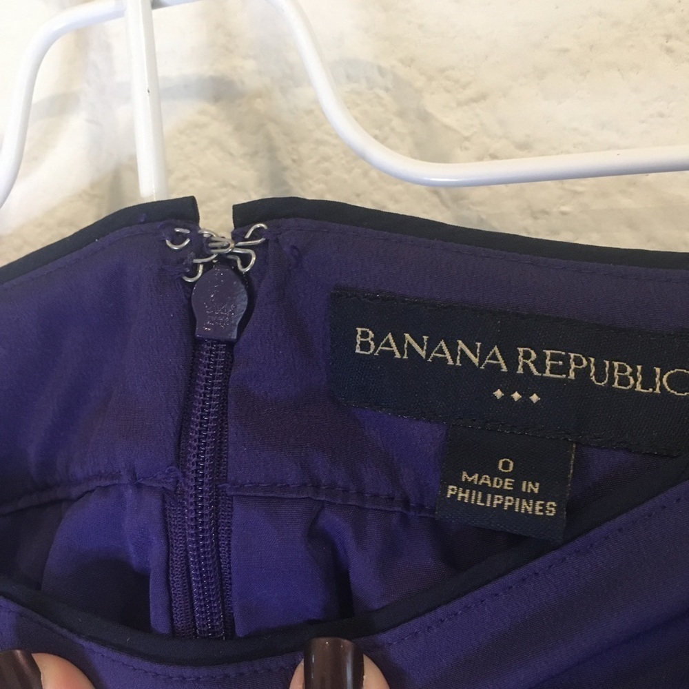 Banana Republic Factory purple w/black skirt size0 - Picture 3 of 6